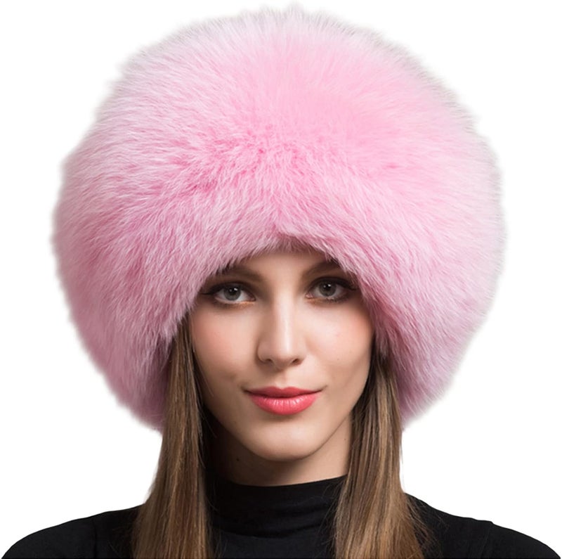 PMIYS Womens Faux Fur Hat Winter Russian Hats Warm Skiing Hat Fluffy Earmuff Hat - Image 1